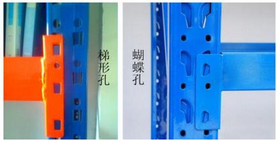 長興貨架的梯形和蝶形孔
